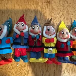 Vintage Japan Snow White Seven Dwarfs  Holiday Ornaments Collection 6